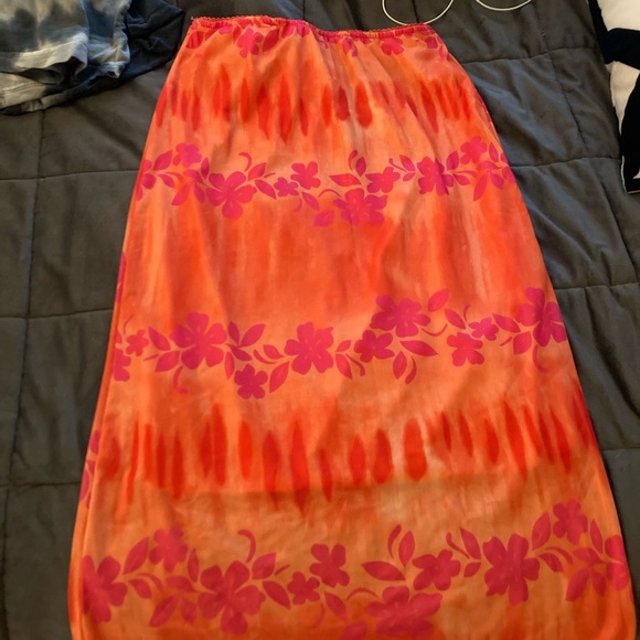 orange y2k midi skirt!size small - Picture 2 of 2